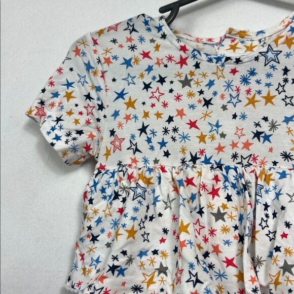Magnetic Me Starry Print Dress - White, Blue, Orange tiers ruffles size 18-24 m - Picture 6 of 16